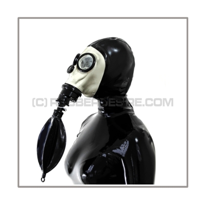 Deluxe FASER gasmask-zipperhood-system HEAVY-F with rebreathing-bag-set